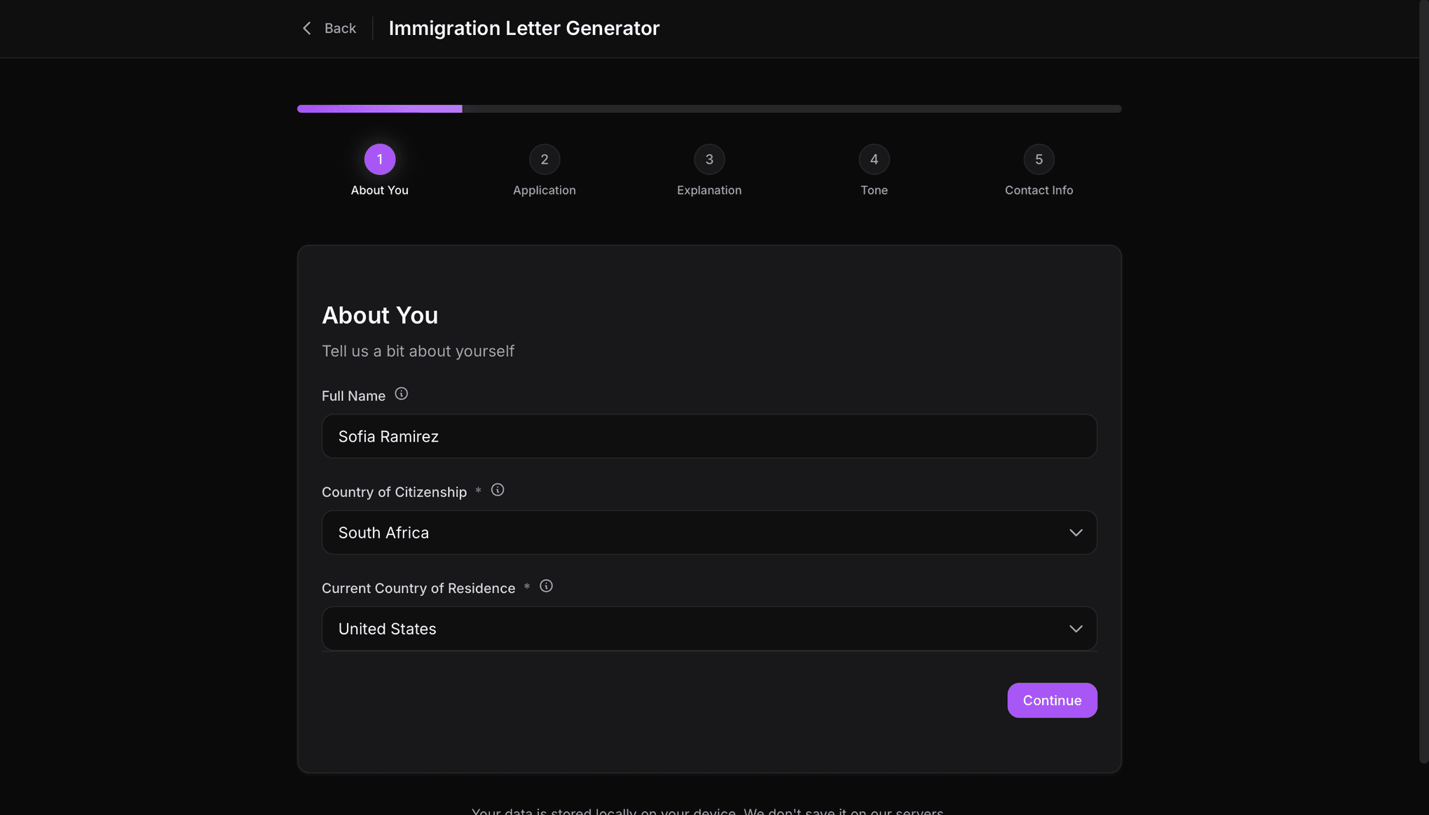 Immigration Letter Generator screenshot 2