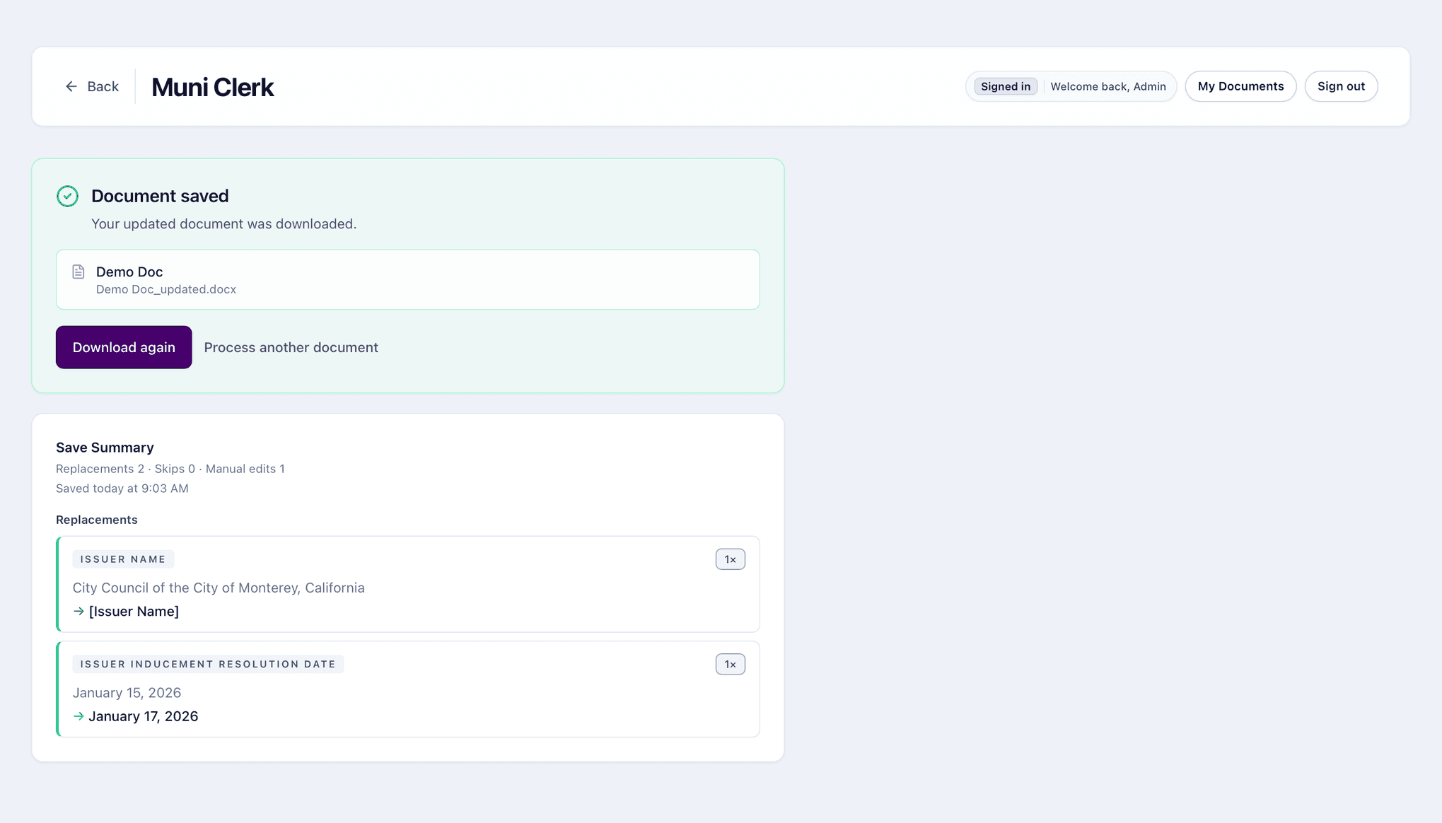 Muni Clerk screenshot 3