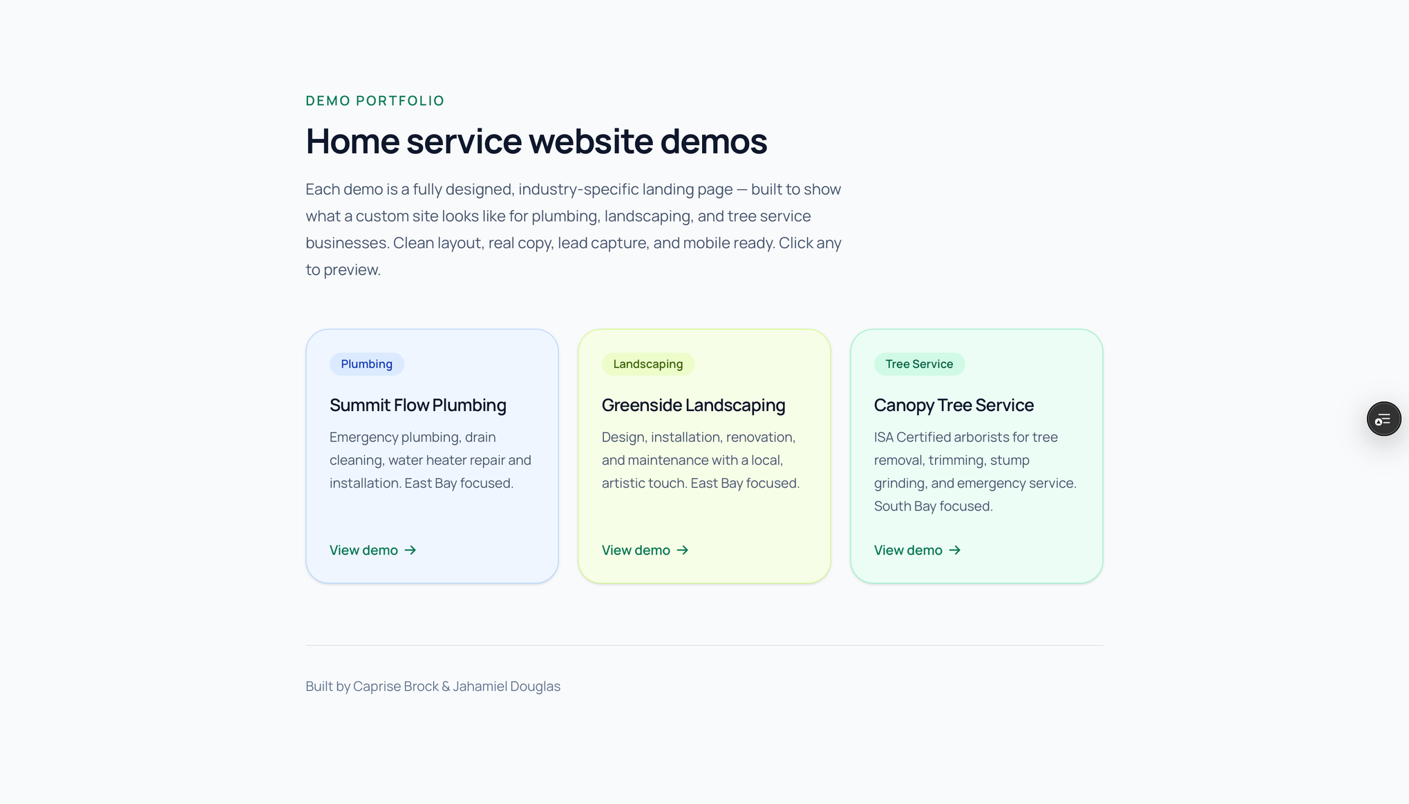 Home Service Demo Sites screenshot